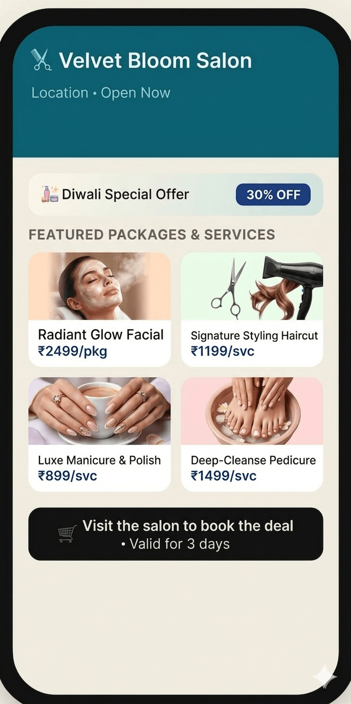 Salon Shop Interface